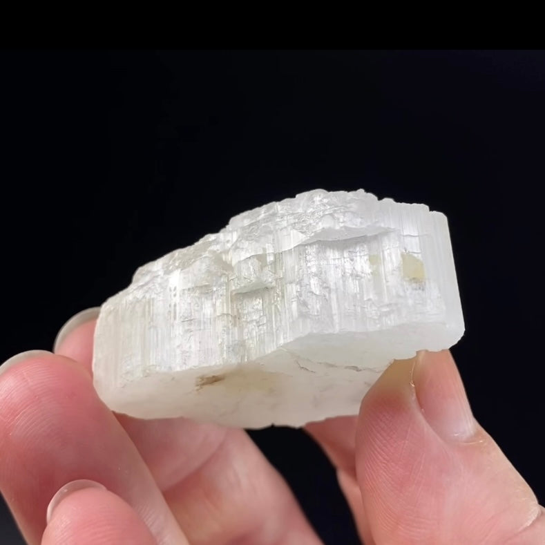 Chatoyant Beryllonite Terminated Specimen, Cat’s Eye