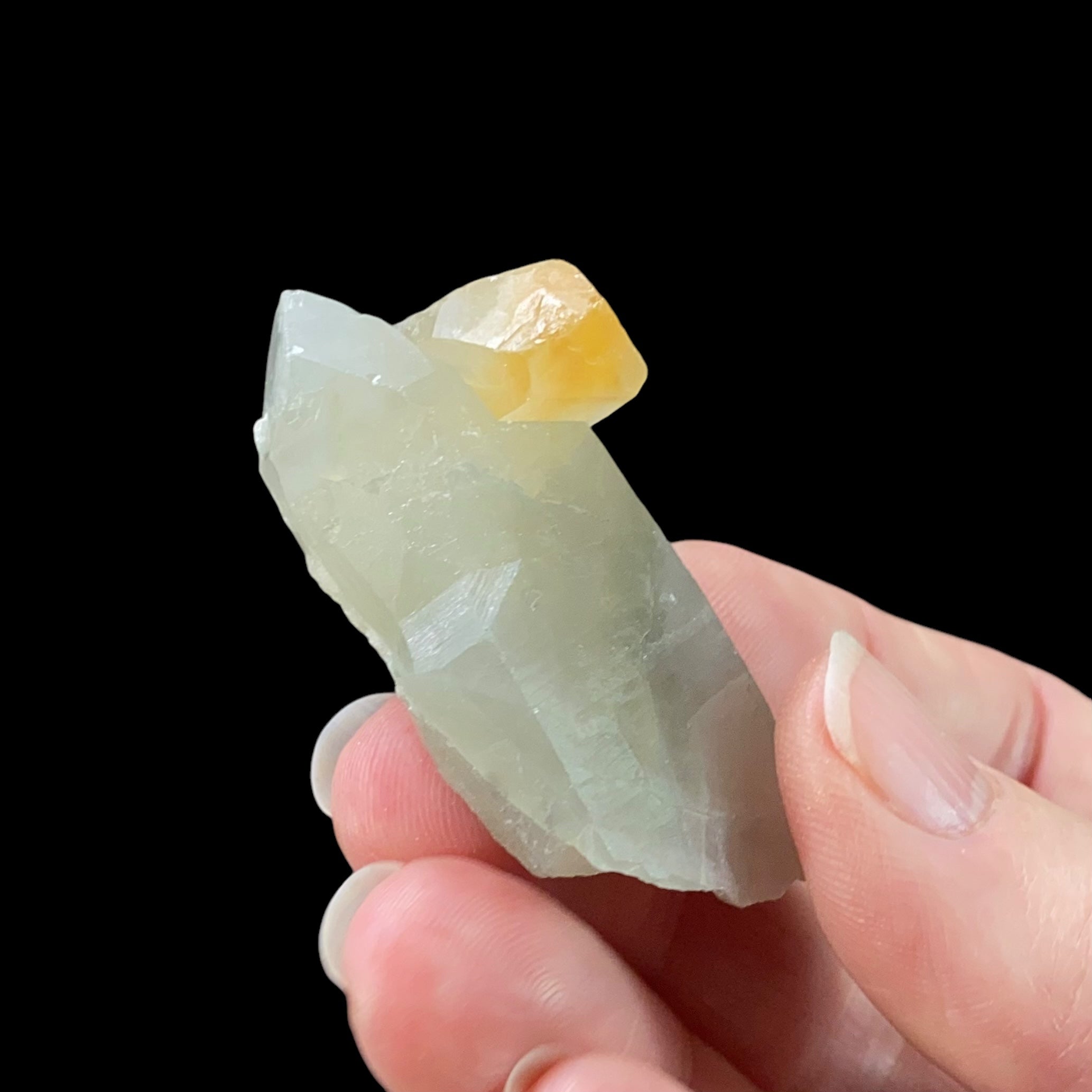 Bone Quartz Crystal Cluster with Halloysite Inclusions