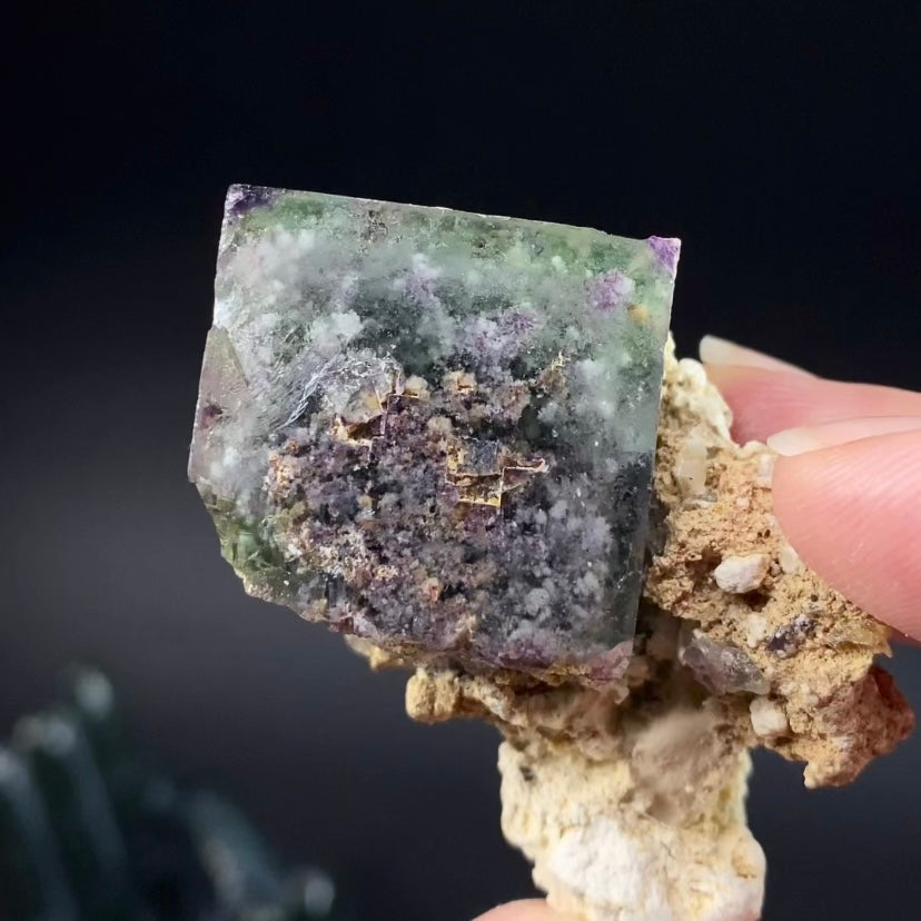 Green and Purple Cubic Fluorite Specimen, Okorusu Mine, Namibia