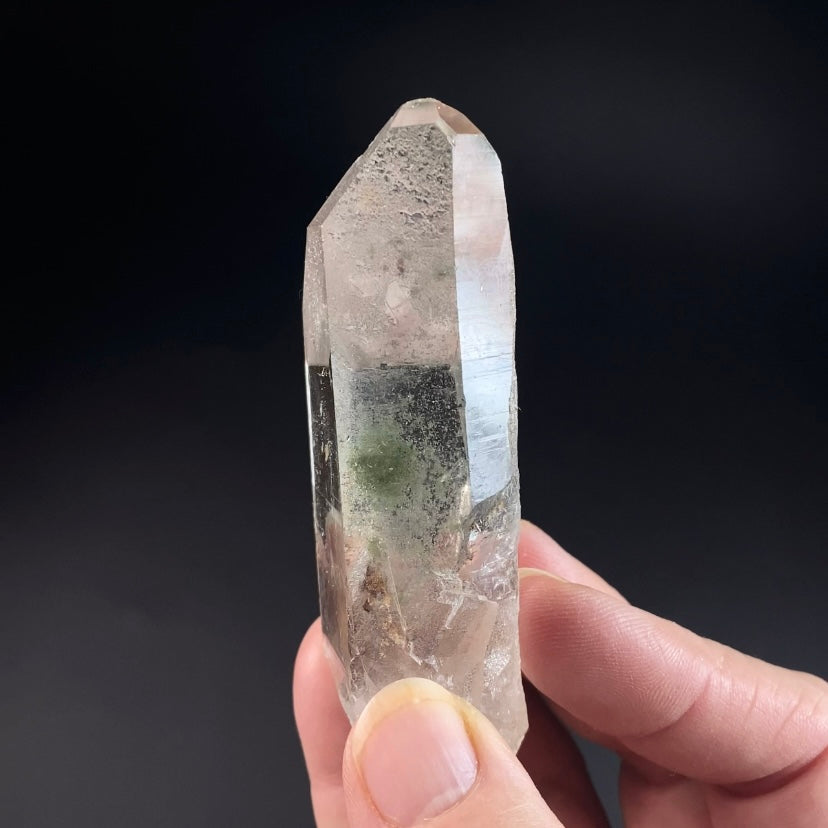 Water Clear Garden Quartz Crystal with Starbrary Markings, Minas Gerais, Brazil