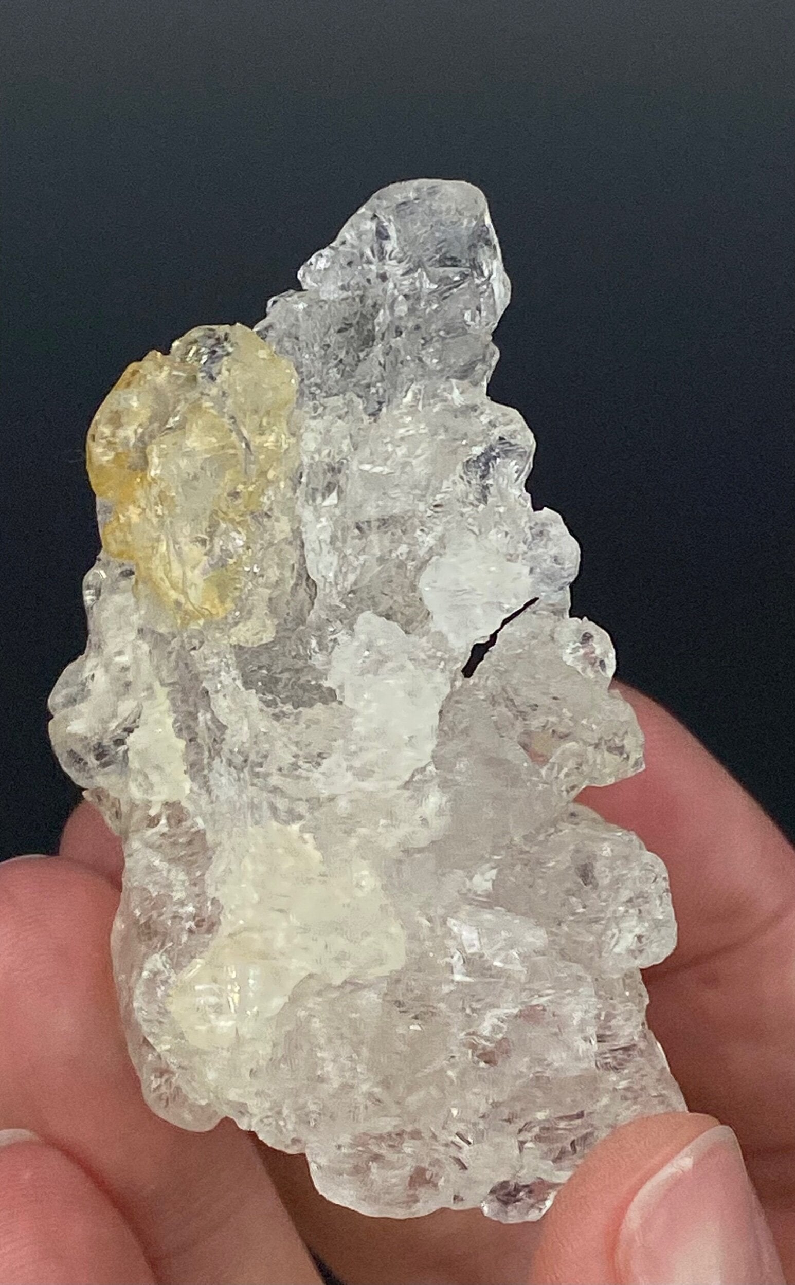 Clear Etched Pollucite Crystal from Afghanistan