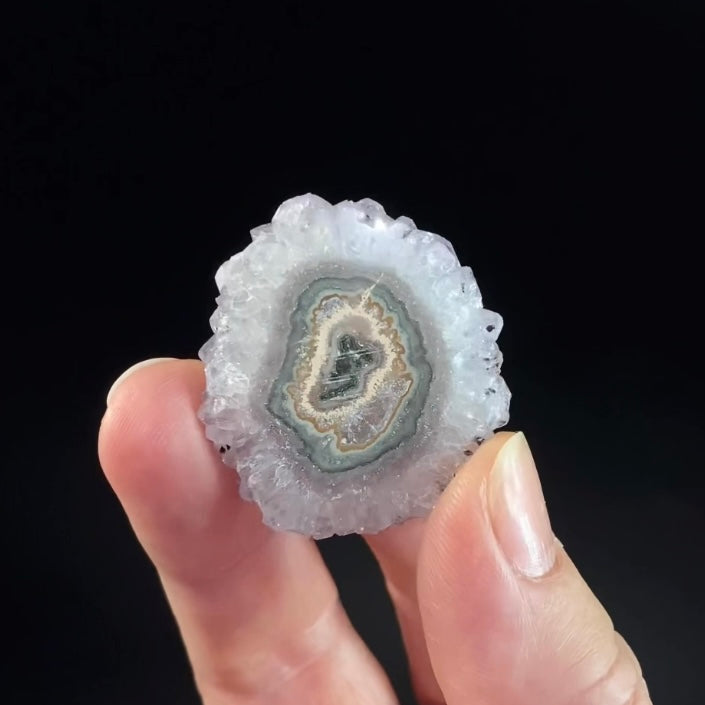 Quartz and Agate Stalactite Slice from Artigas, Uruguay