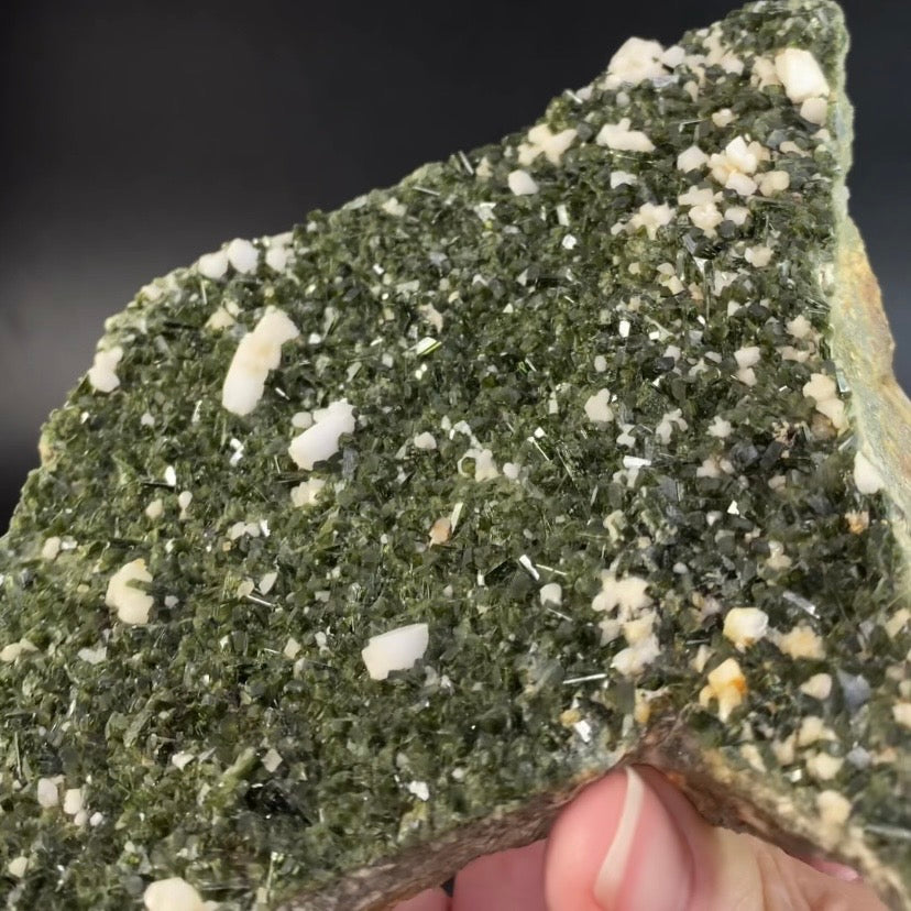 Forest Green Epidote Crystals and Calcite on Matrix, Shigar Valley, Pakistan