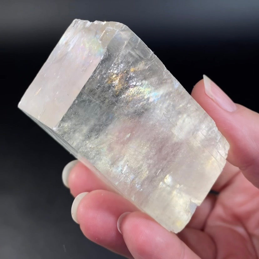 Rhombic Calcite Specimen with Rainbows from Guizhou Province, China