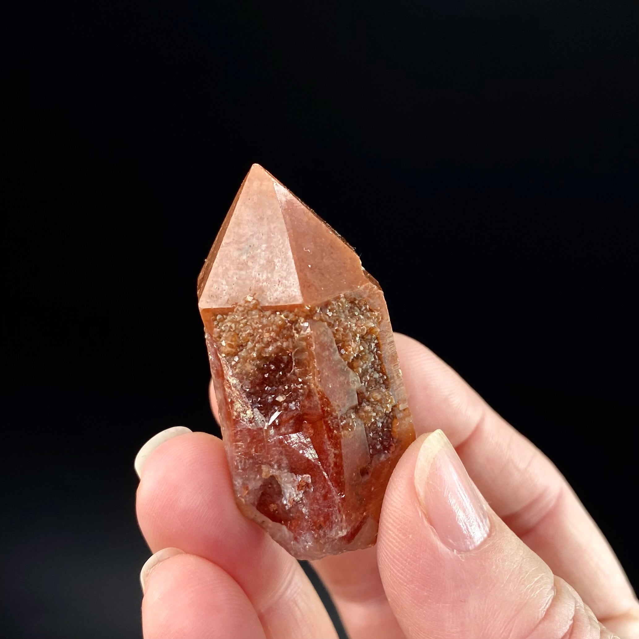 Red Hematite Generator Quartz Crystal Specimen from Tourash, Morocco