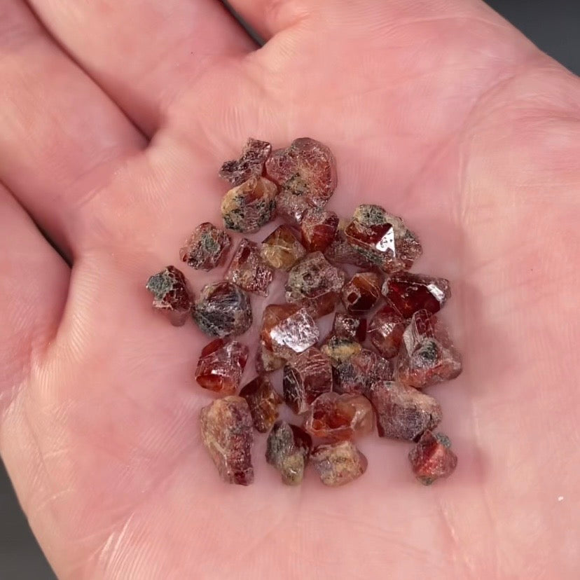 Zircon Crystal 10 Gram Lot with Yellow Fluorescent Apatite Inclusions