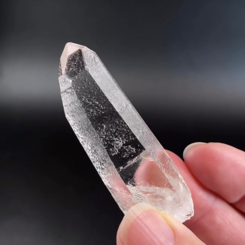 Water Clear Quartz Crystal with Starbrary Markings, Minas Gerais, Brazil
