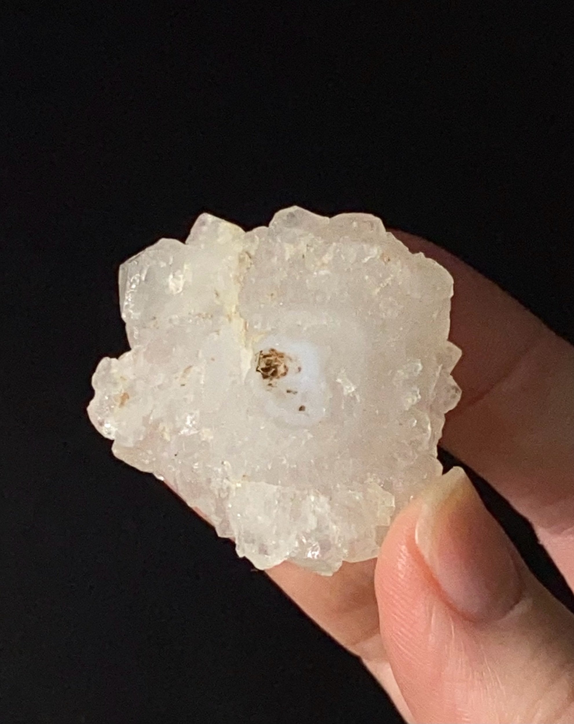 Clear Apophyllite Crystal Cluster with Rainbow Iridescence