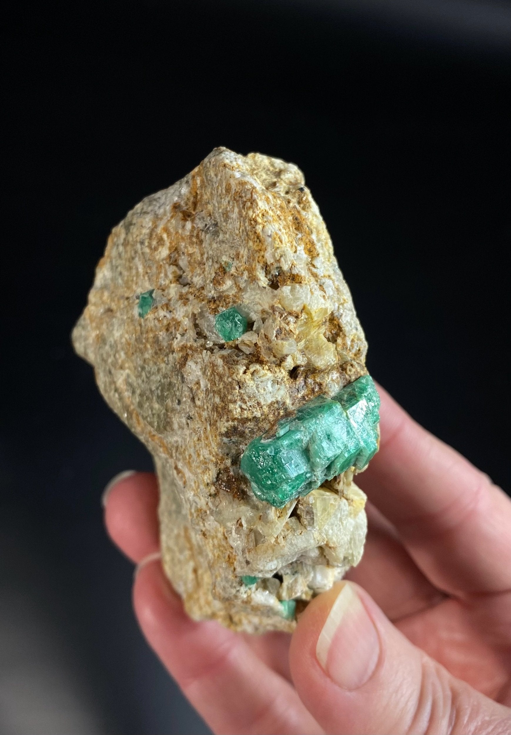 Natural Emerald Crystals on Matrix from Panjshir Valley, Parwan Province, Northern Afghanistan