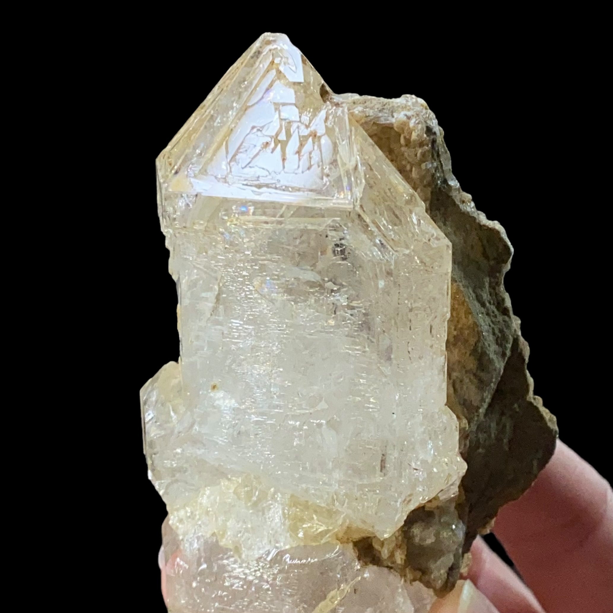 Double Terminated Window Skeletal Quartz Cluster