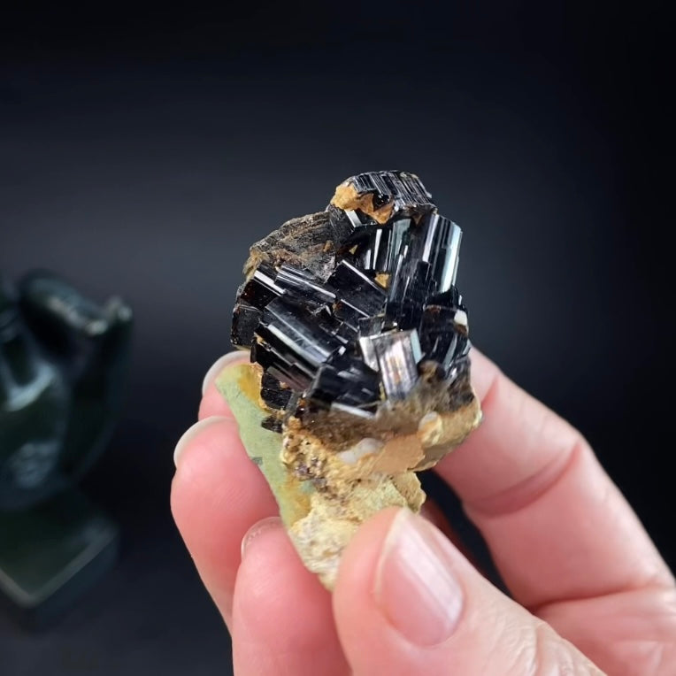 Red Brown Vesuvianite, Idocrase on Matrix