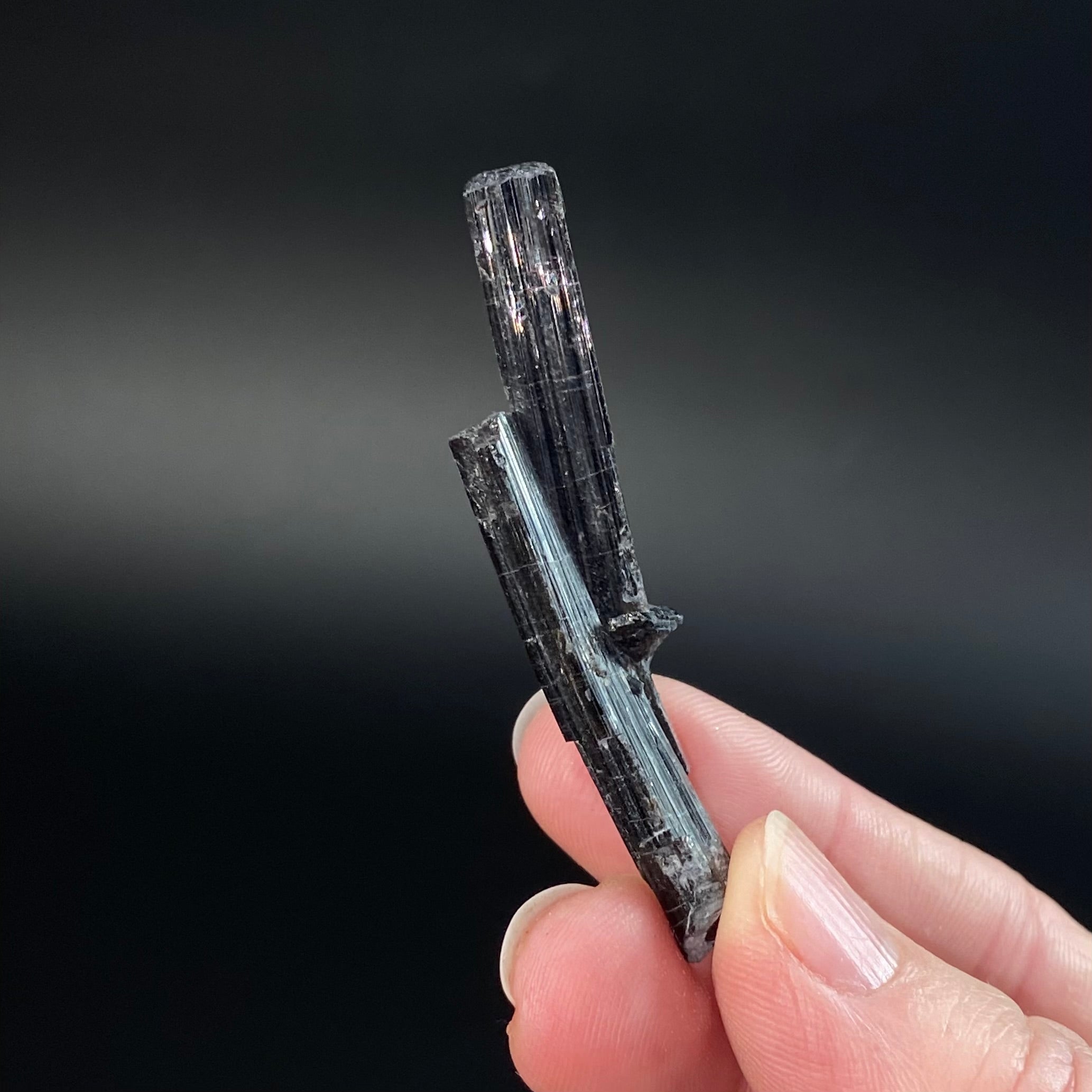 Black Tourmaline Schorl Crystal Cluster from Shigar Valley, Pakistan