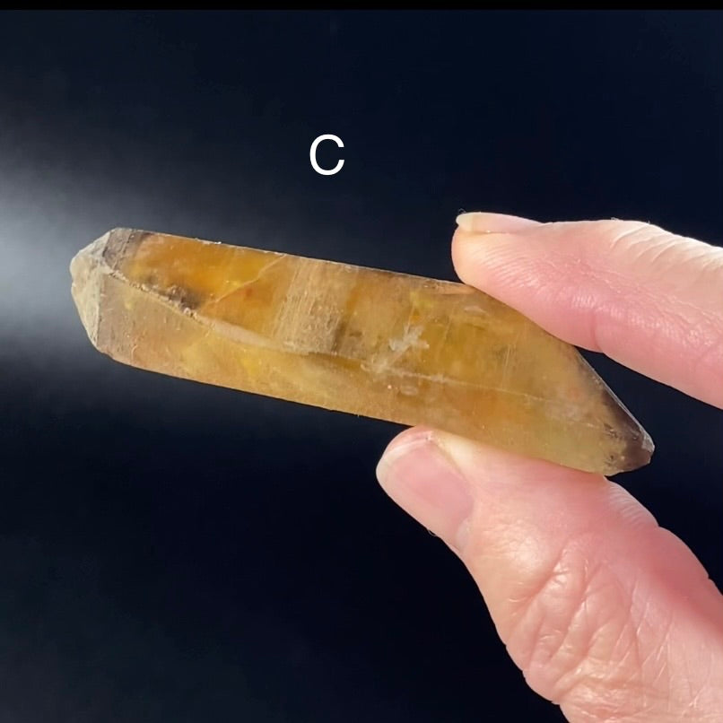 Double Terminated Smoky Citrine Crystal from Chibuku Mine, Zimbabwe