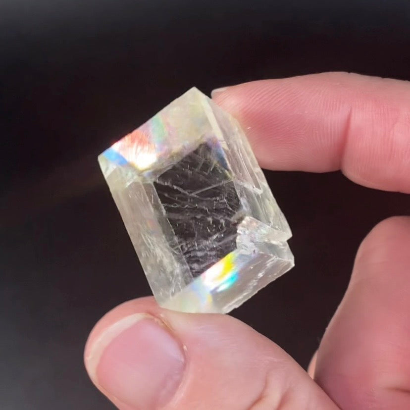 Yellow Rainbow Optical Calcite Specimen from Madagascar