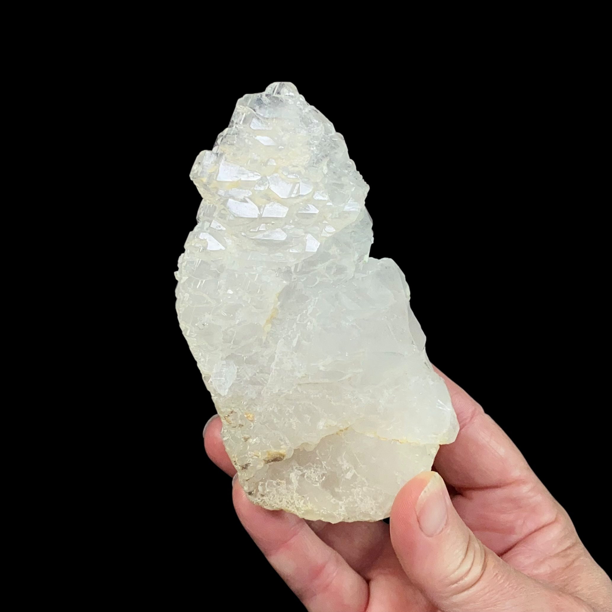 Elestial Clear Quartz Crystal Cluster with Multiple Terminations on Both Sides
