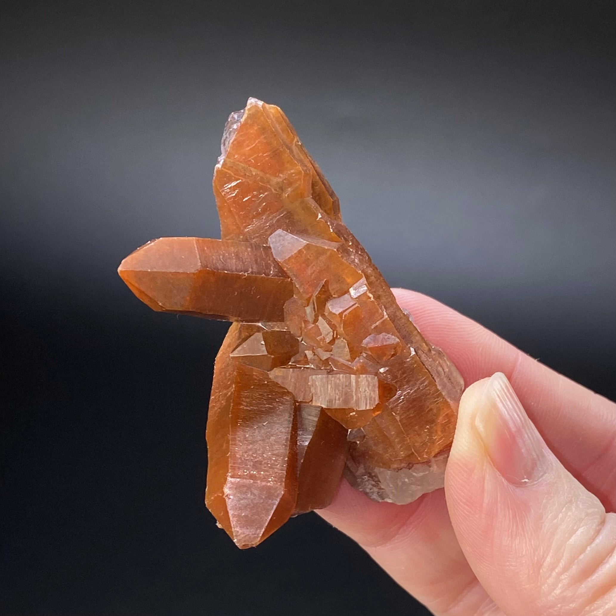 Red Hematite Quartz Crystal Specimen from Tourash, Morocco