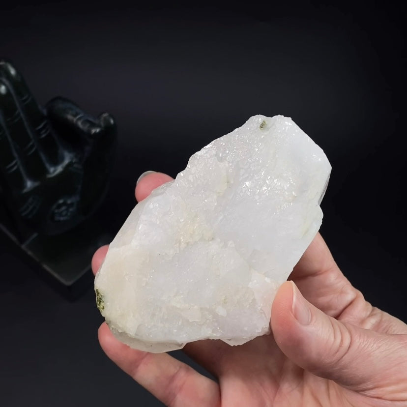 Quartz Crystal with Green Epidote Crystals