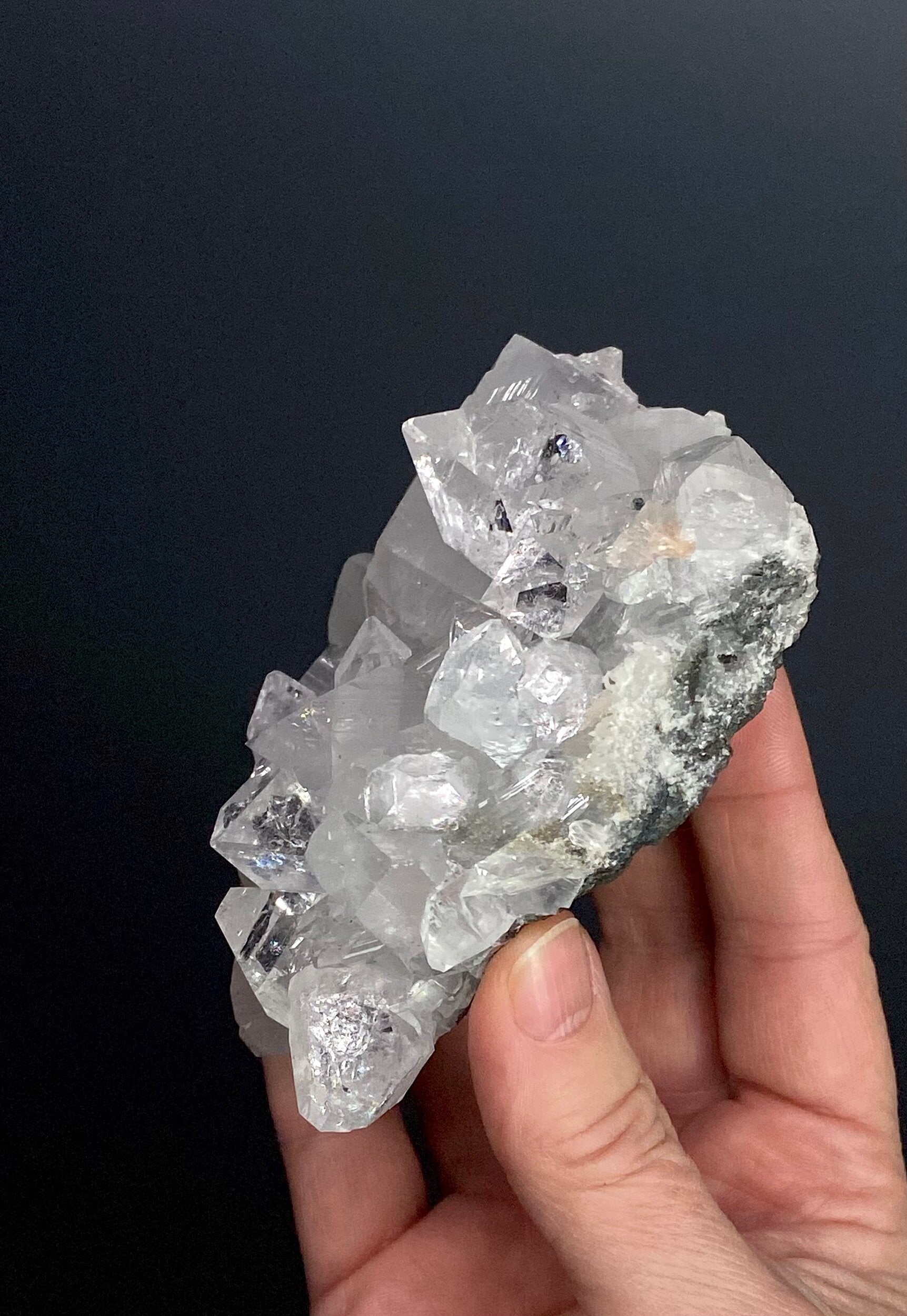 Clear Apophyllite Crystal Cluster from Jalgaon, Maharashtra, India