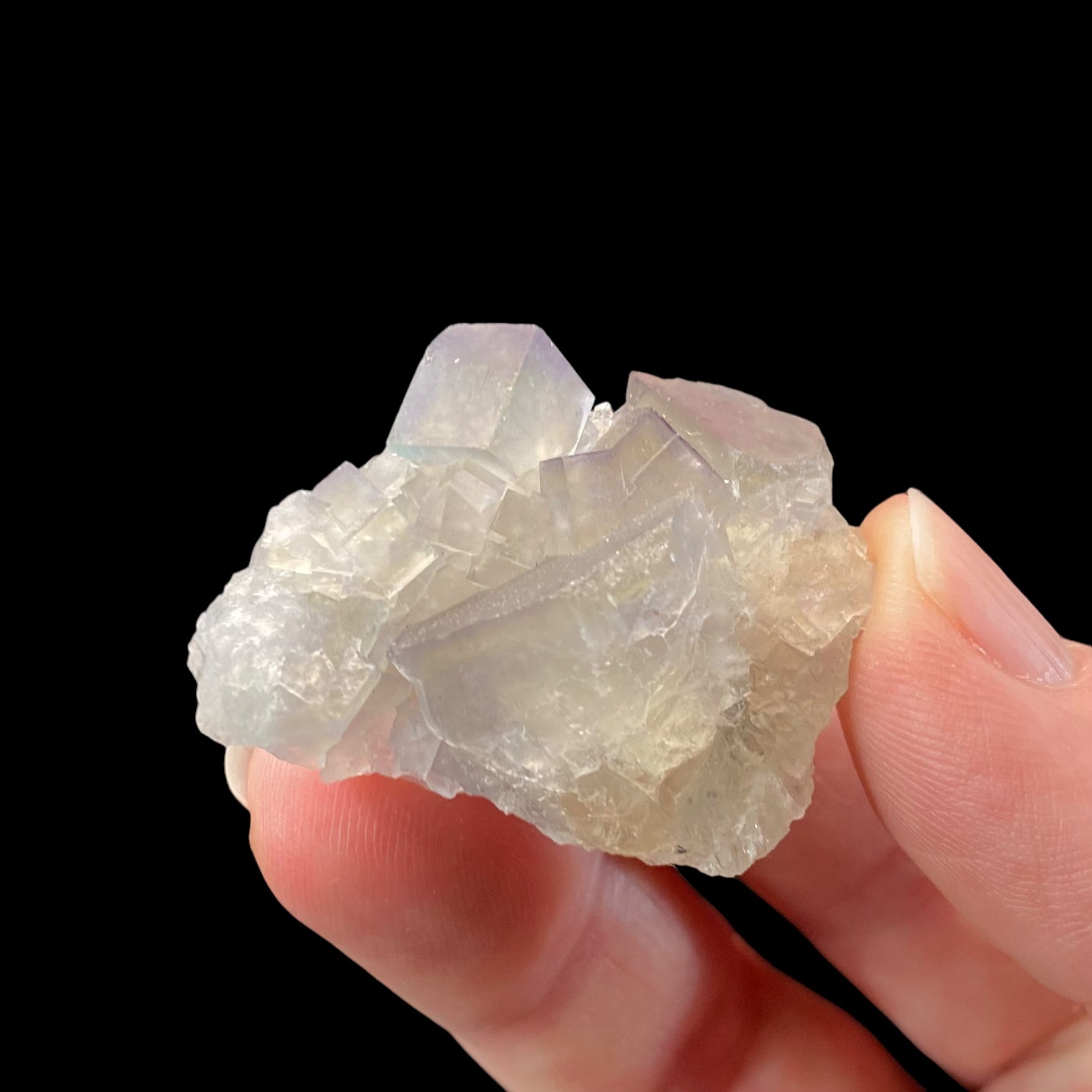 Lavender and Pale Green Fluorite Cluster