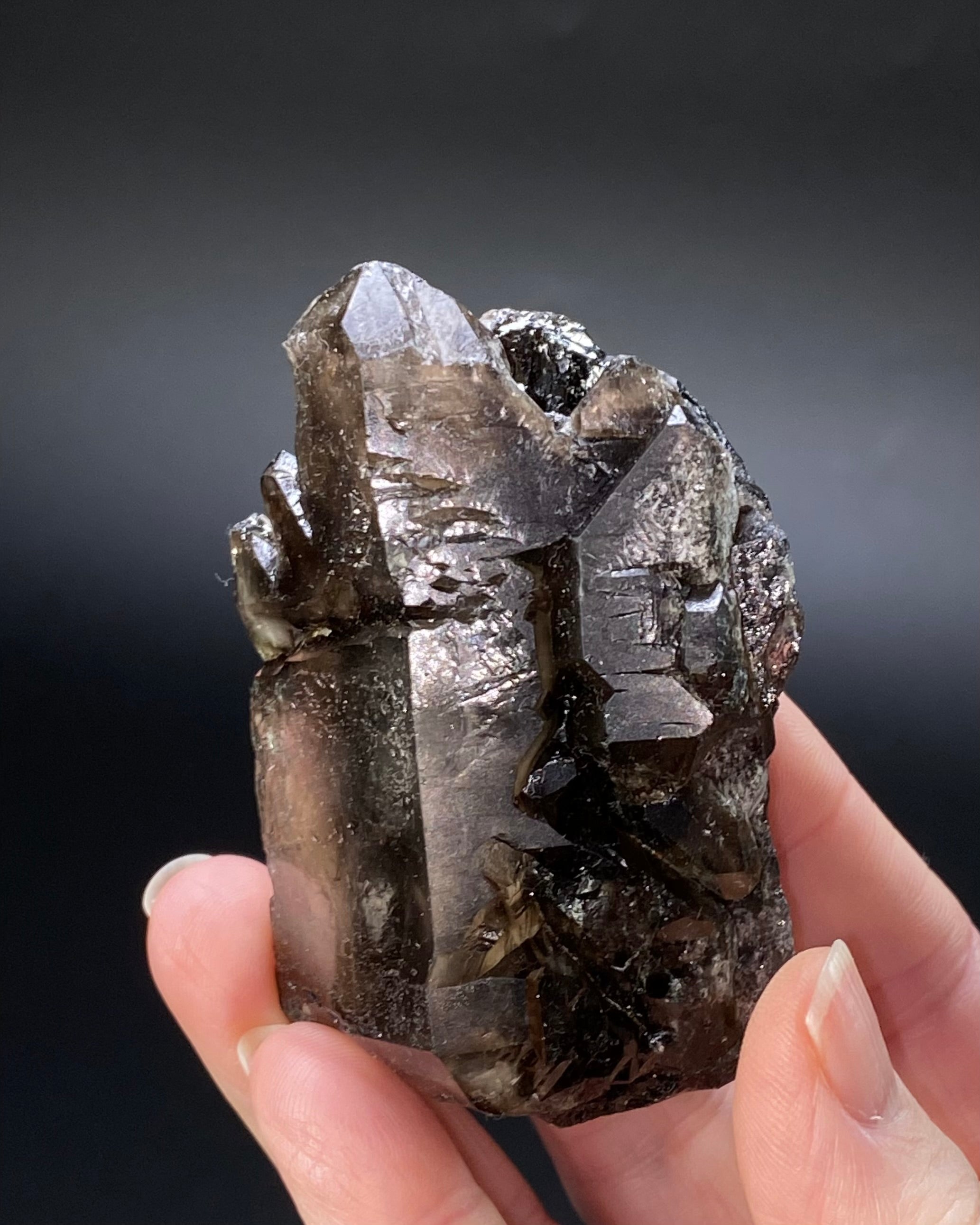 Smoky Elestial Quartz from Minas Gerais, Brazil