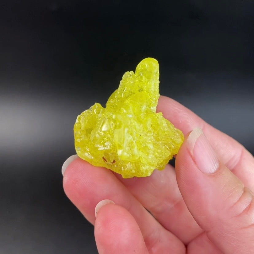 Natural Skeletal Sulfur Crystal, El Desierto Mine, Bolivia