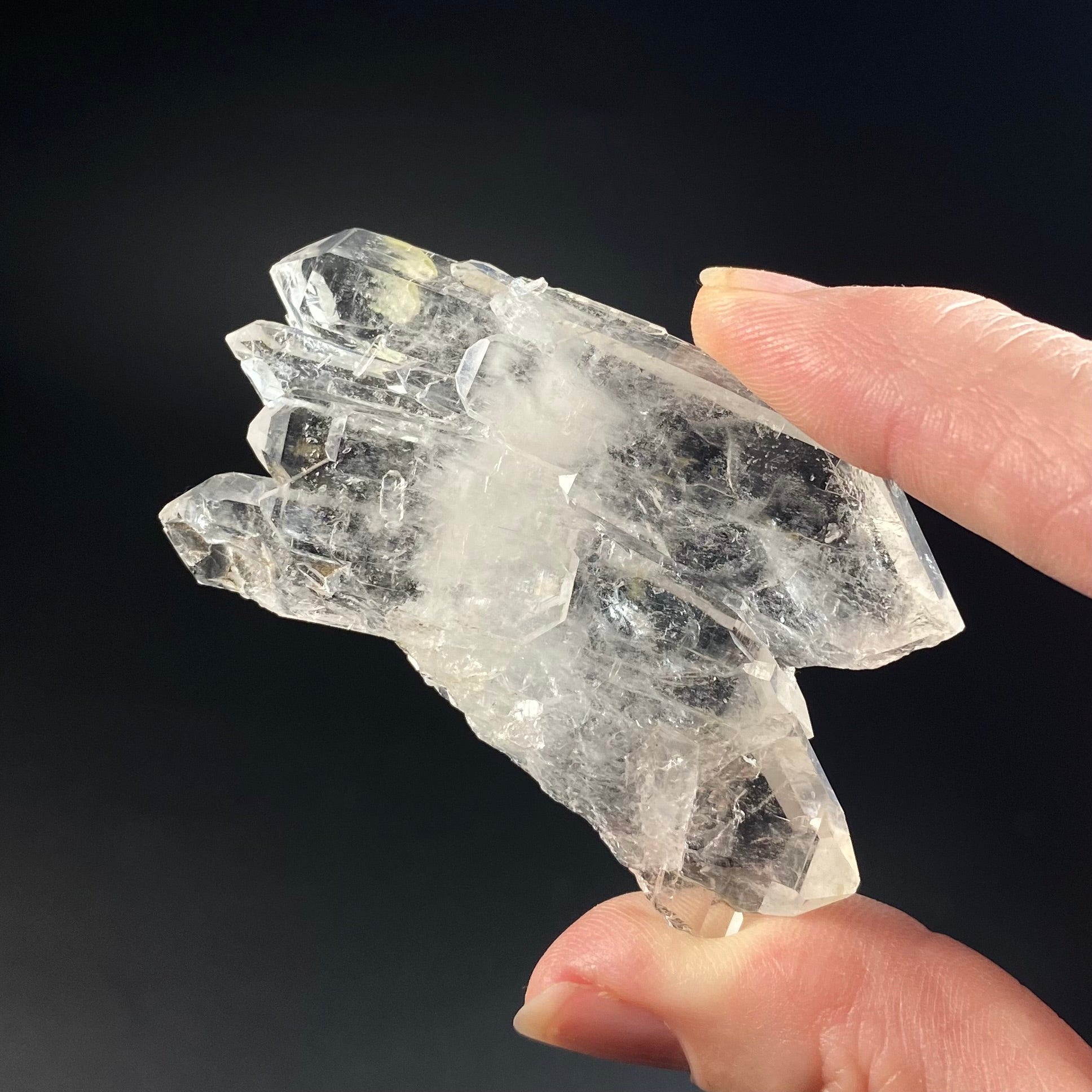 Tabular Faden Quartz Crystal Cluster