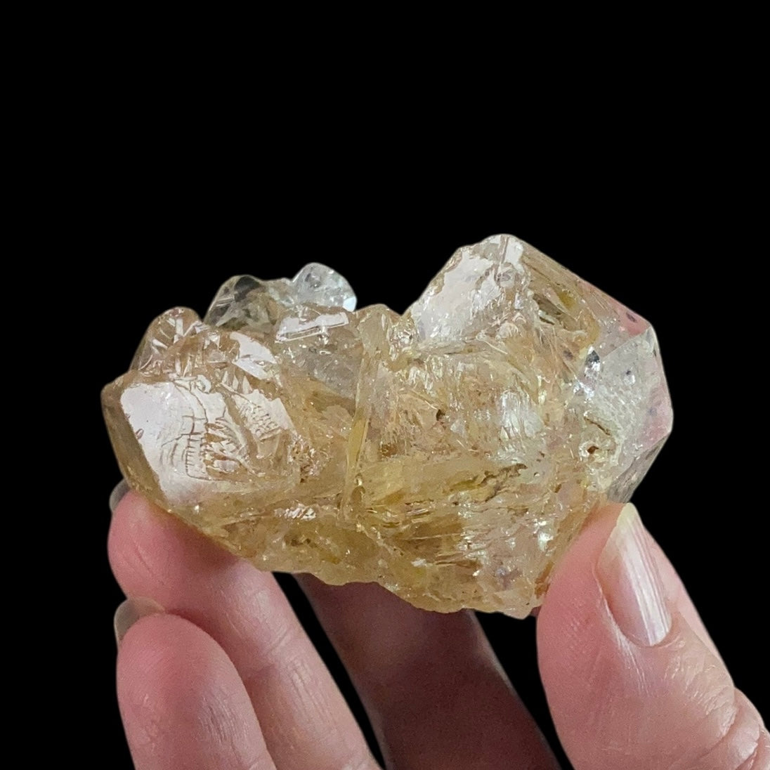 Fenster Quartz Crystal with Moving Water Inclusion Enhydro & Orange Fluorescence