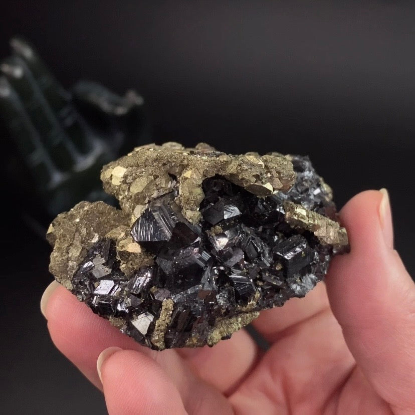 Sphalerite and Pyrite After Pyrrhotite from Trepca Mine Complex, Kosovo - Natural Mineral Specimens