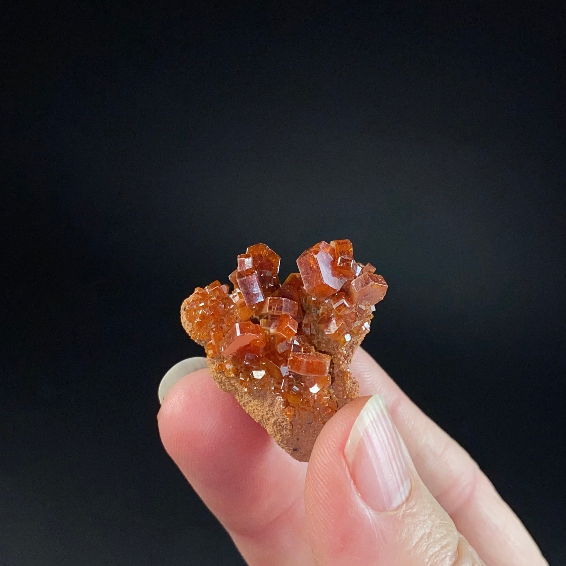 Gemmy Vanadinite Thumbnail Size Cluster