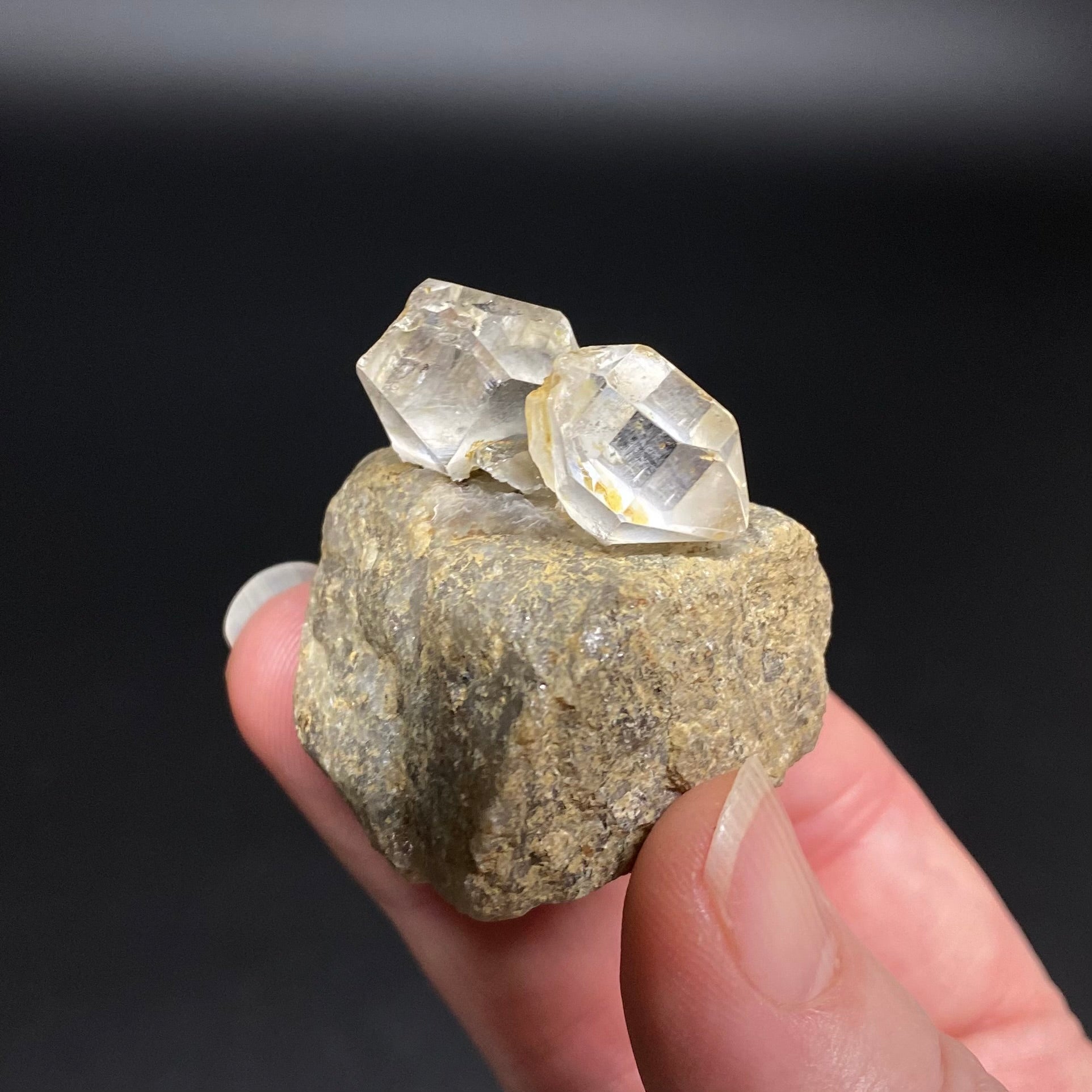 Herkimer Quartz Crystals on Matrix