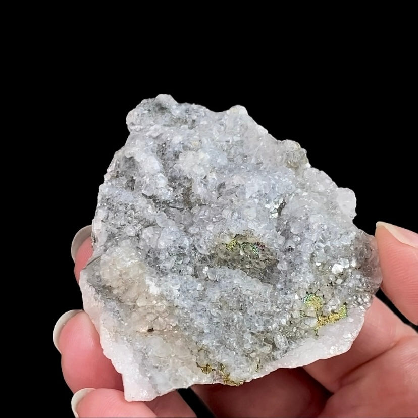 Iridescent Pyrite with Fluorescent Calcite from Trepca Mine Complex, Mitrovica, Kosovo