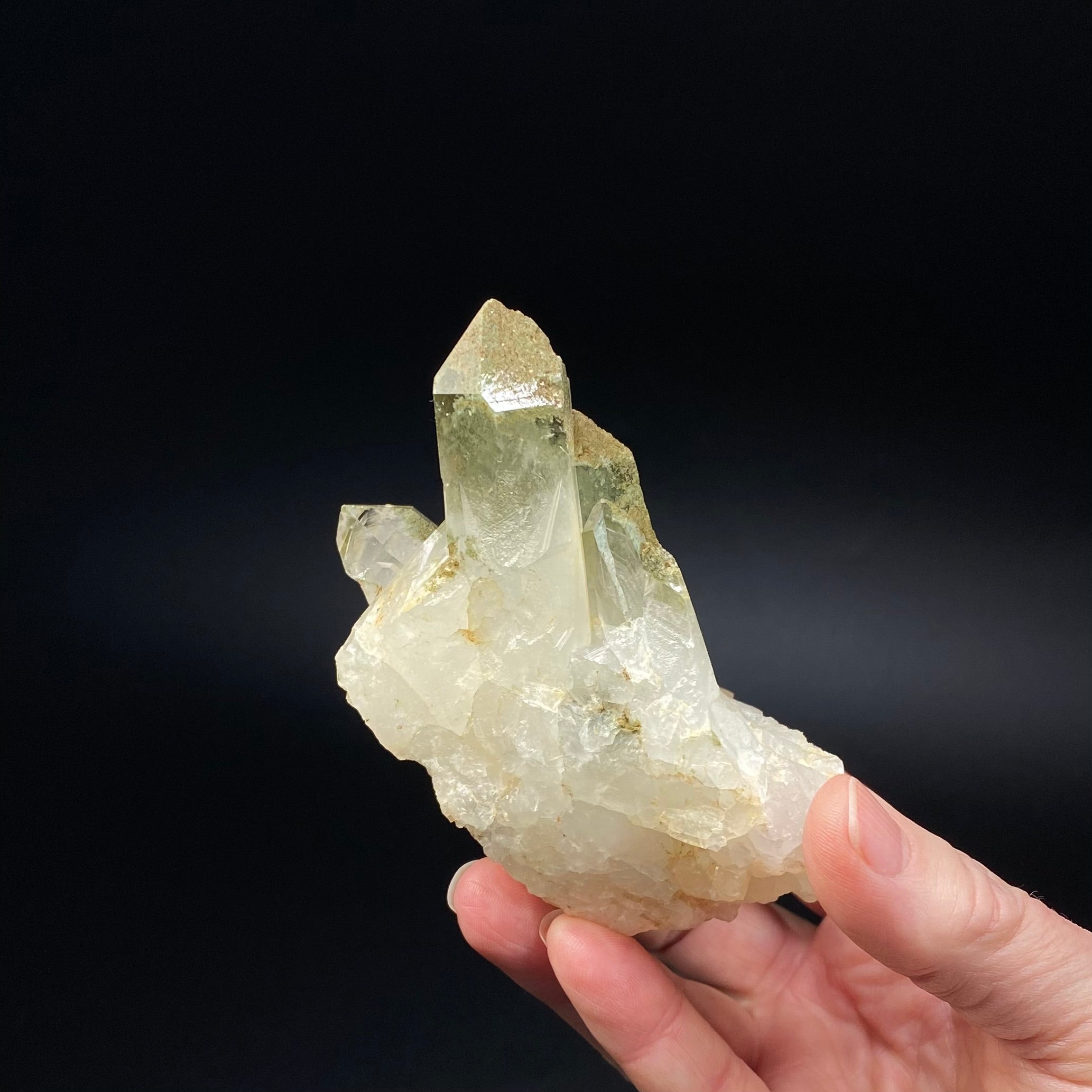 Chlorite Included Quartz Cluster - Garden Quartz