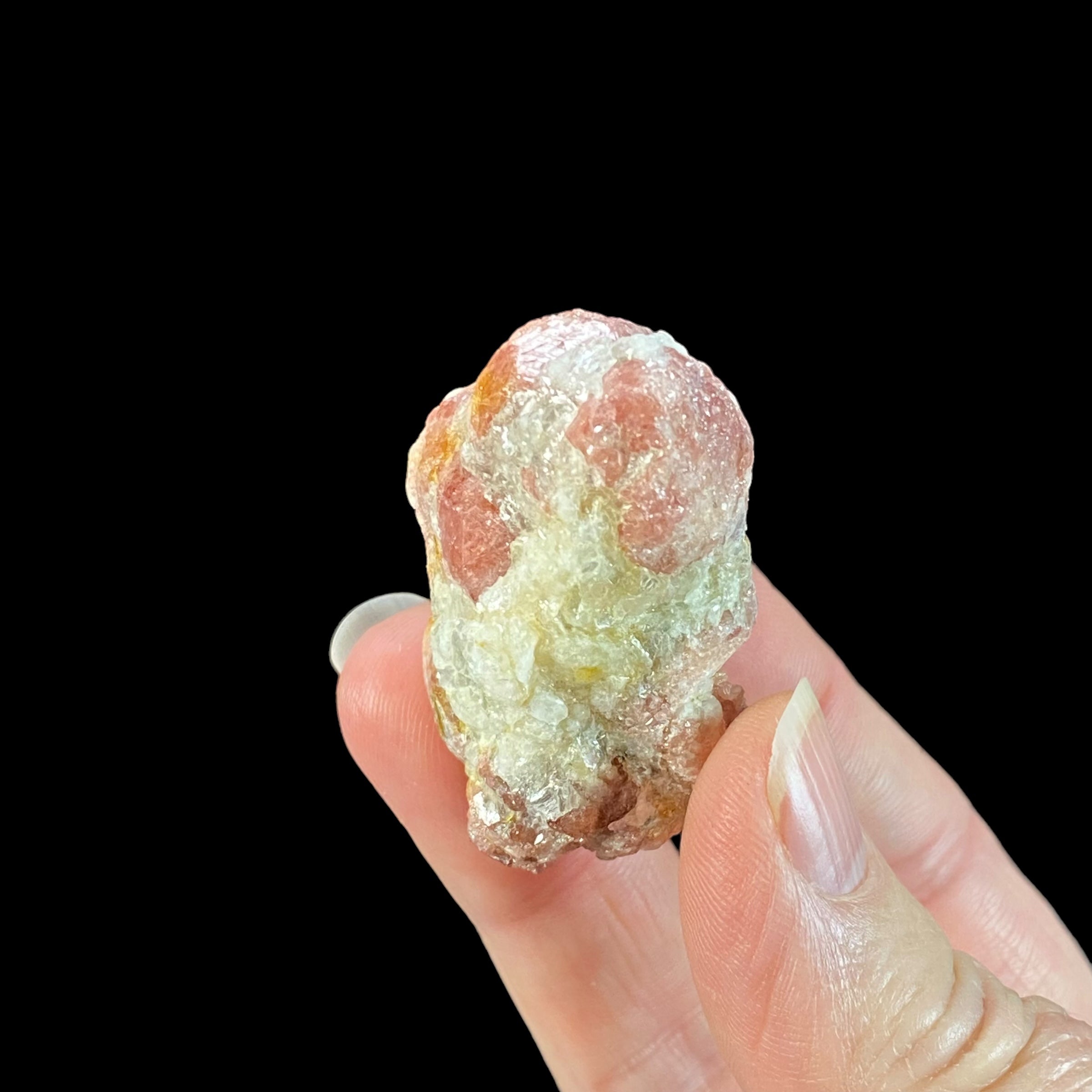 Pink Garnet Crystal Cluster on Mica Schist