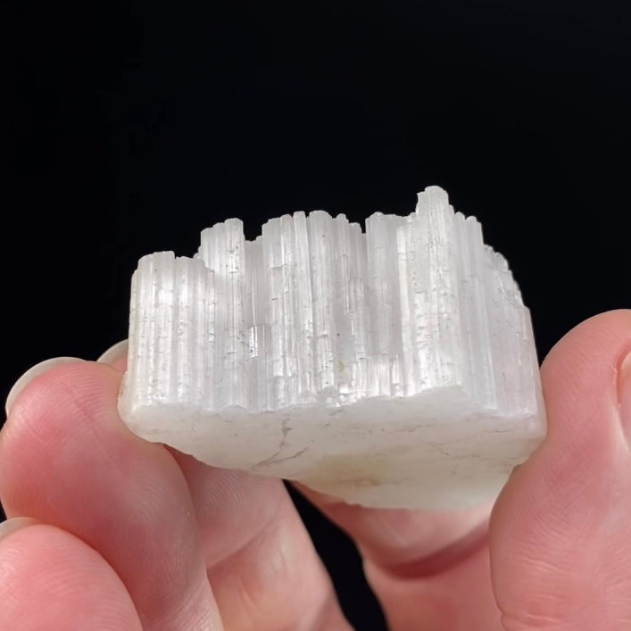 Chatoyant Beryllonite Terminated Specimen, Cat’s Eye