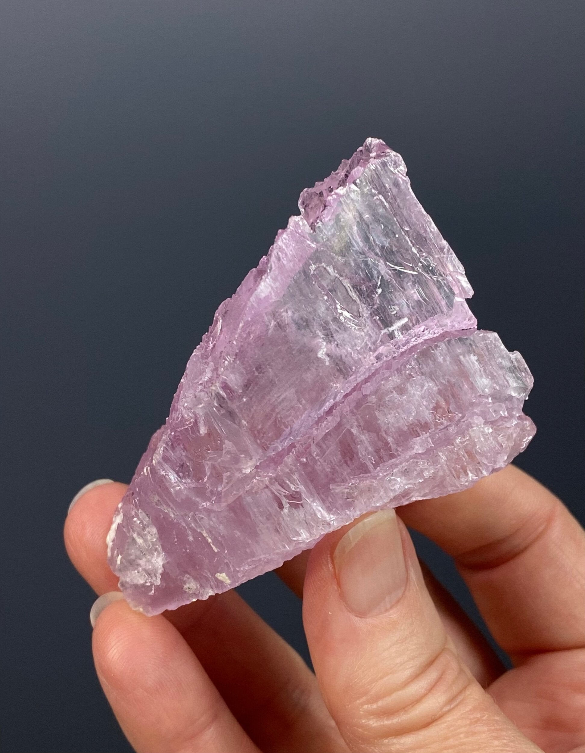 Peach Pink Kunzite store Crystal, Rough Kunzite, Pink Kunzite Stone, Pink Spodumene Crytsal, Terminated Crystal with Excellent Clarity, 39 Gram