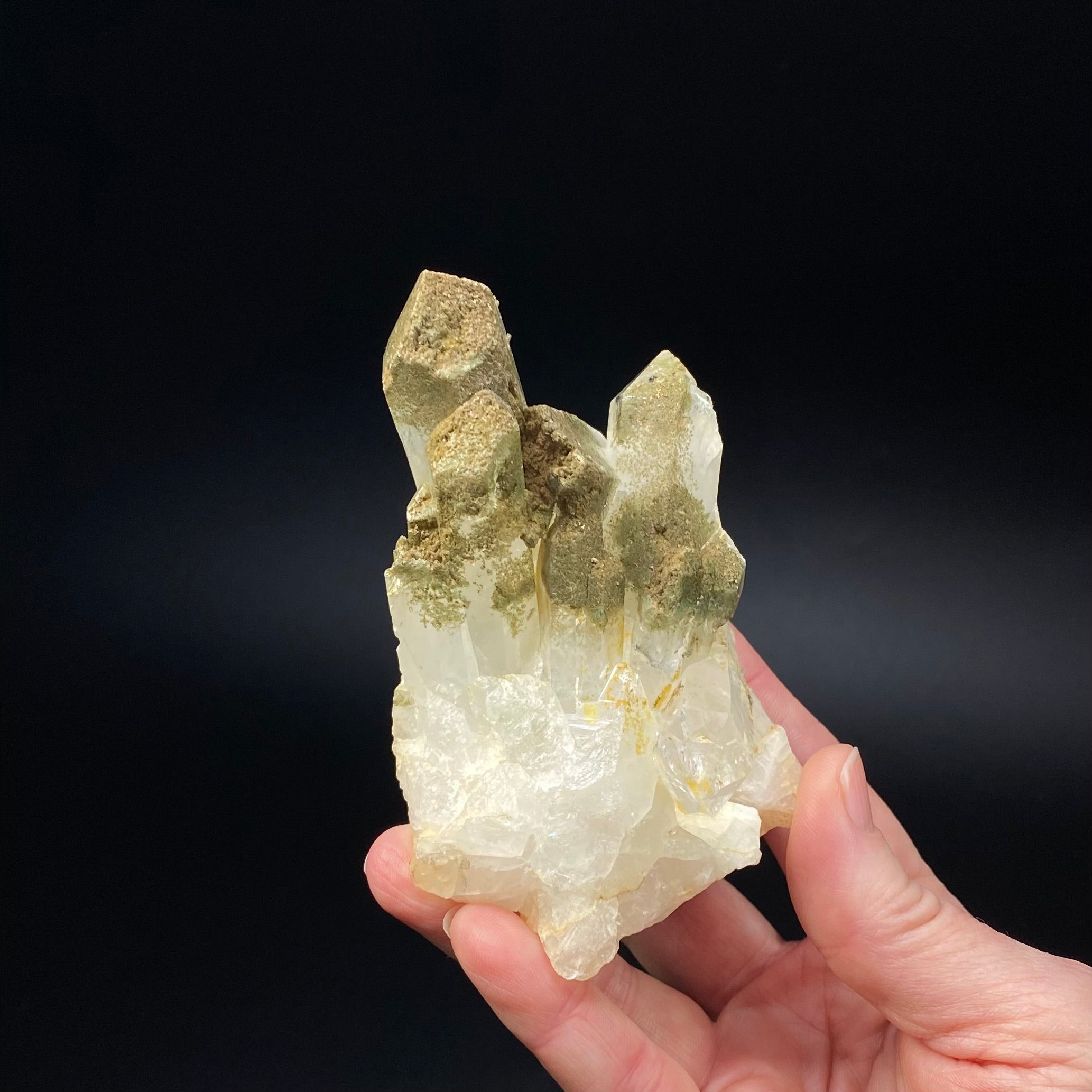 Chlorite Included Quartz Cluster - Garden Quartz