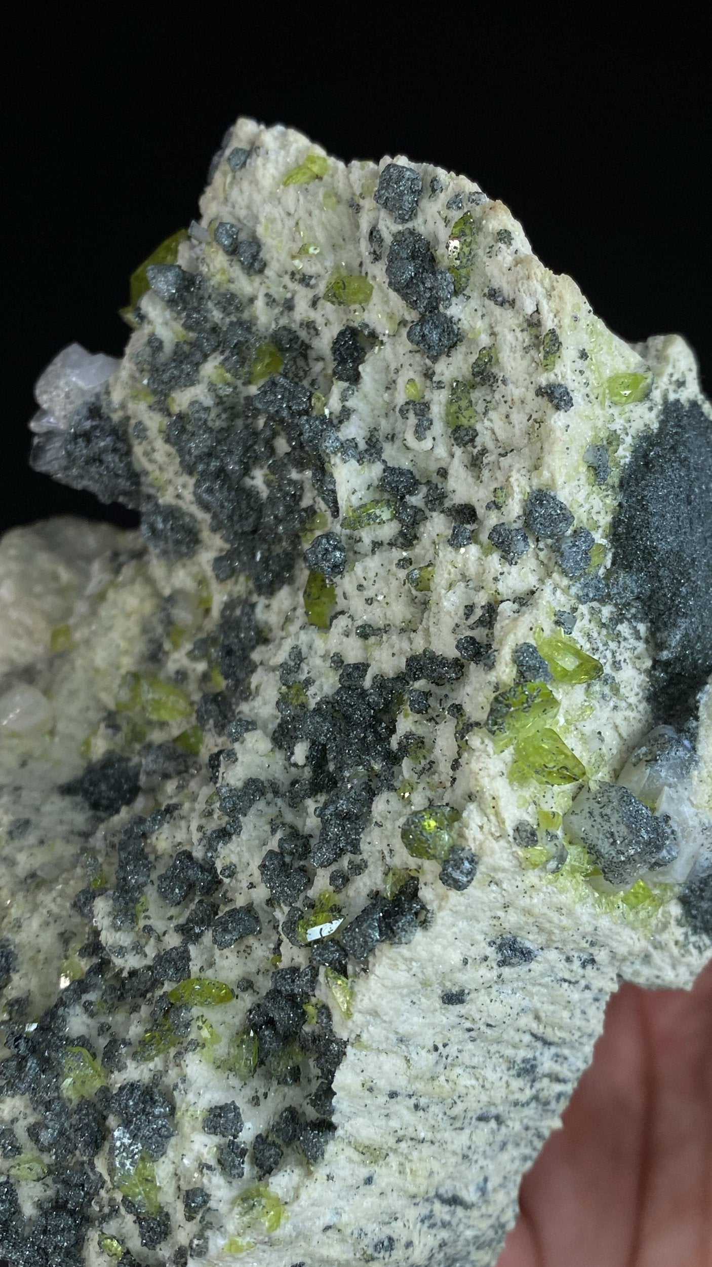 Titanite Sphene Crystals and Colusite on Matrix