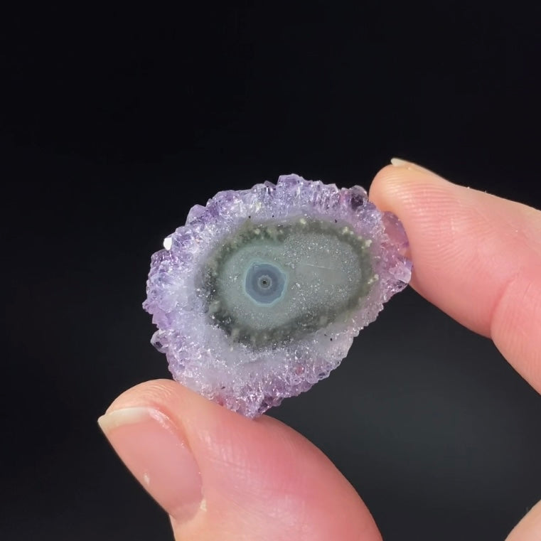 Amethyst Stalactite Slice from Artigas, Uruguay