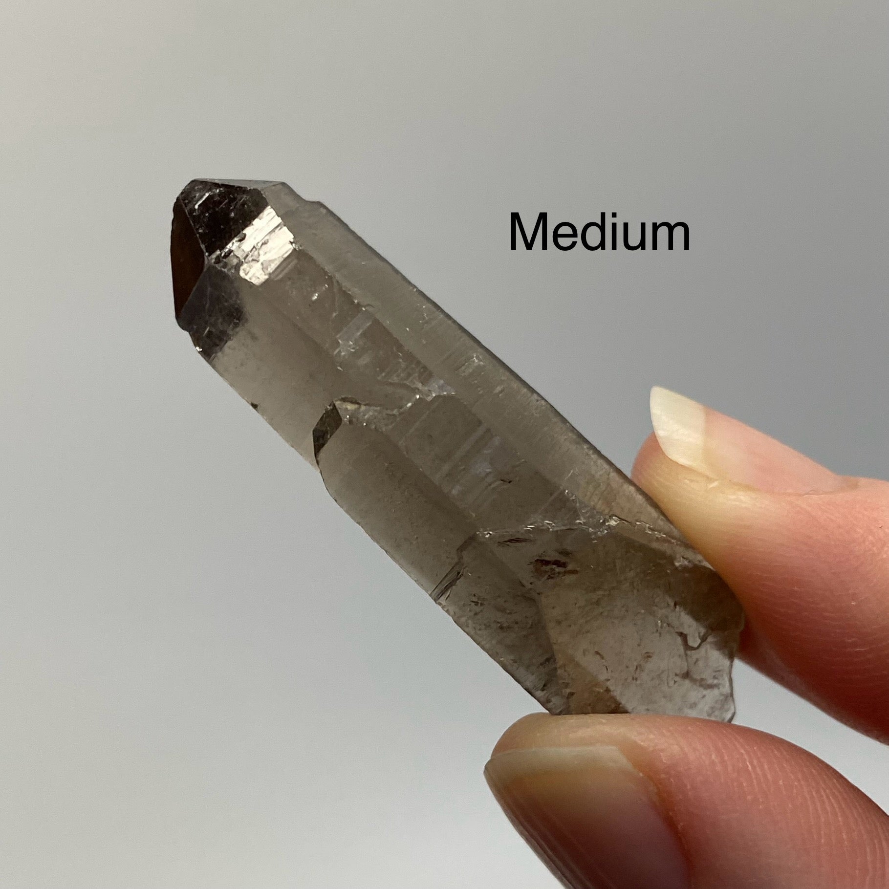 ONE (1) Clear Smoky Quartz Crystal Three Sizes Available