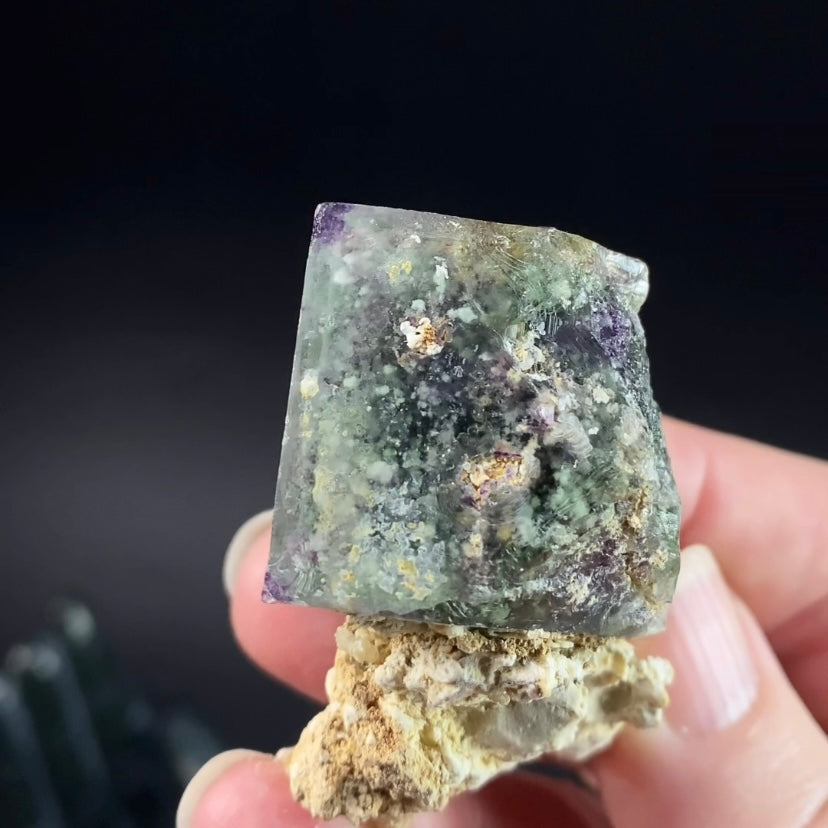Green and Purple Cubic Fluorite Specimen, Okorusu Mine, Namibia