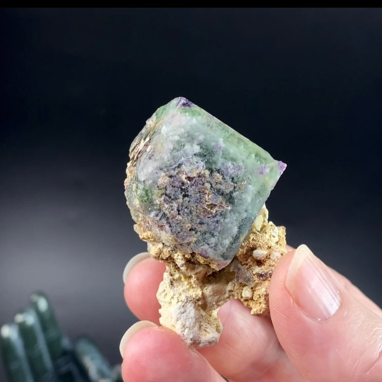 Green and Purple Cubic Fluorite Specimen, Okorusu Mine, Namibia