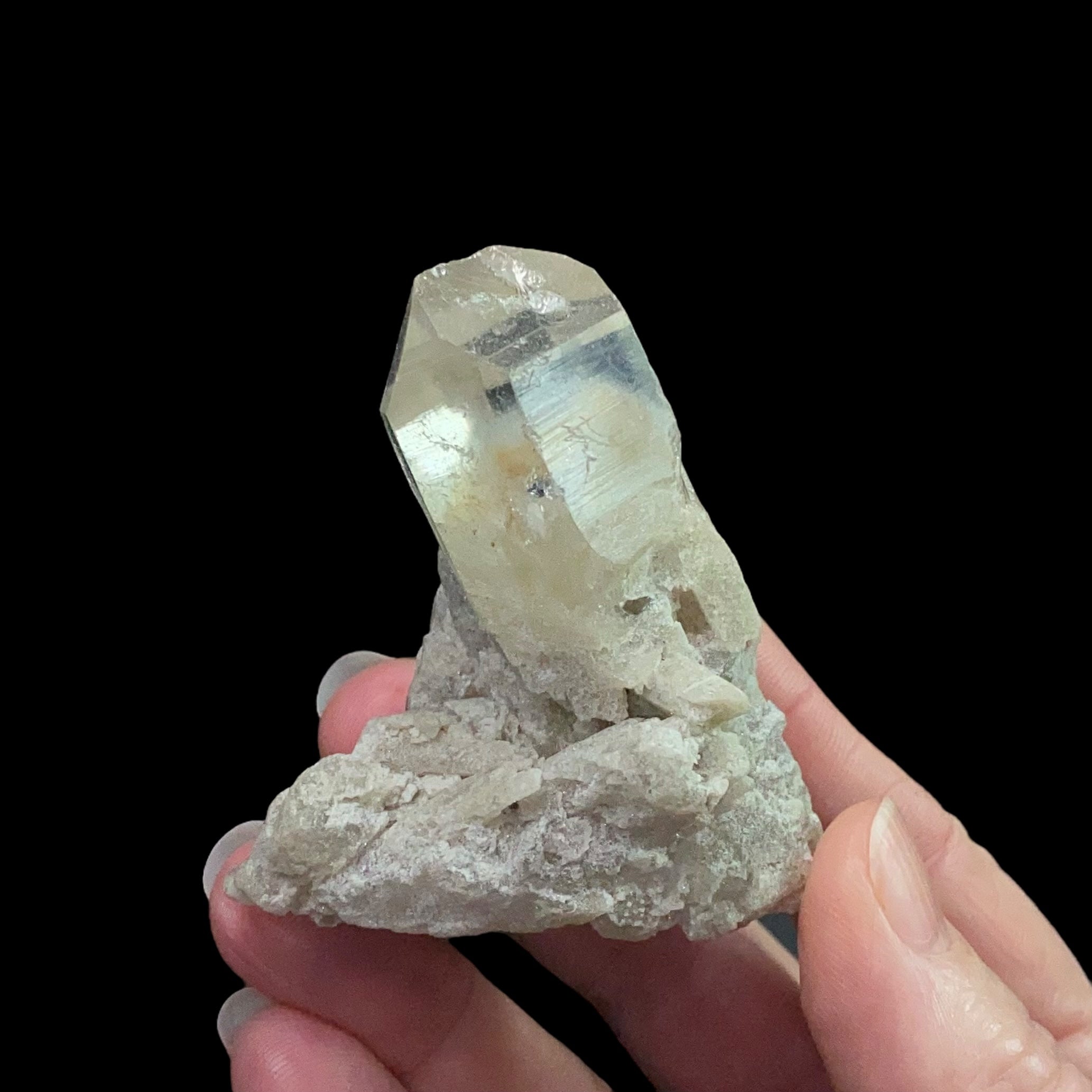 Clear Himalayan Quartz Crystal Cluster with Phantom