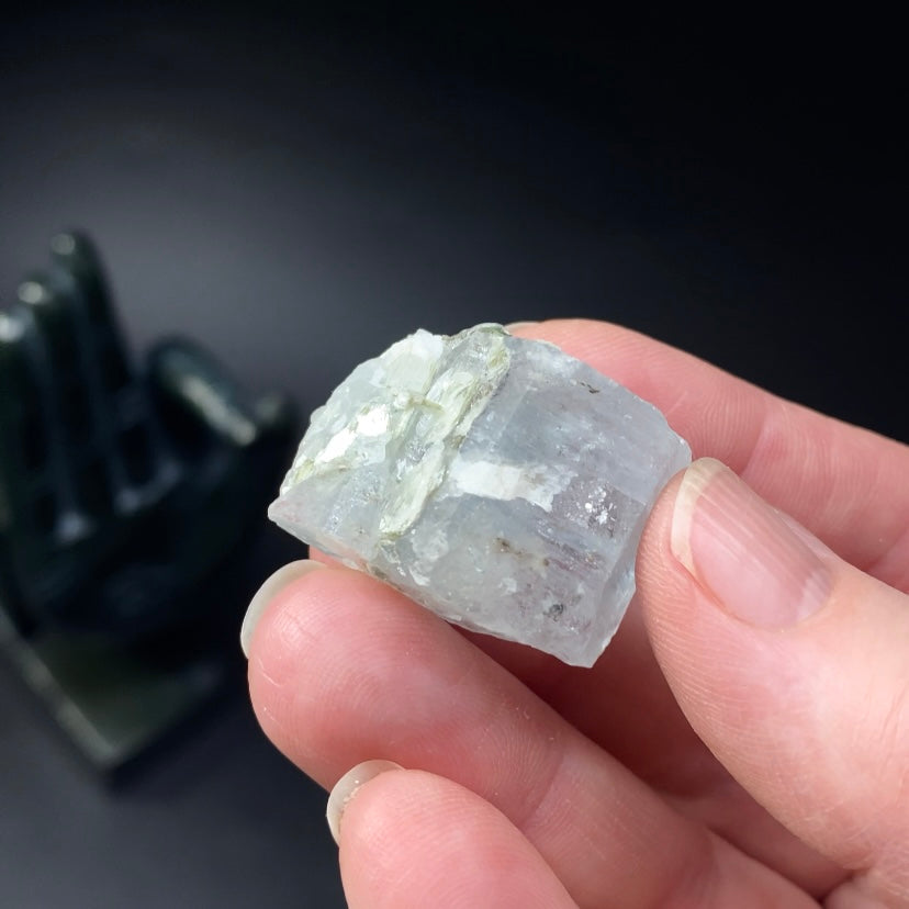 Terminated Aquamarine Partial Crystal with Muscovite Mica from Nagar, Pakistan