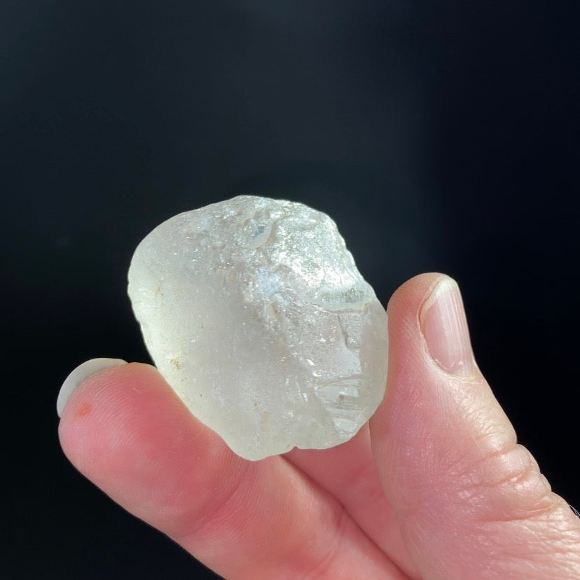 River Tumbled Clear Topaz Crystal from Brazil