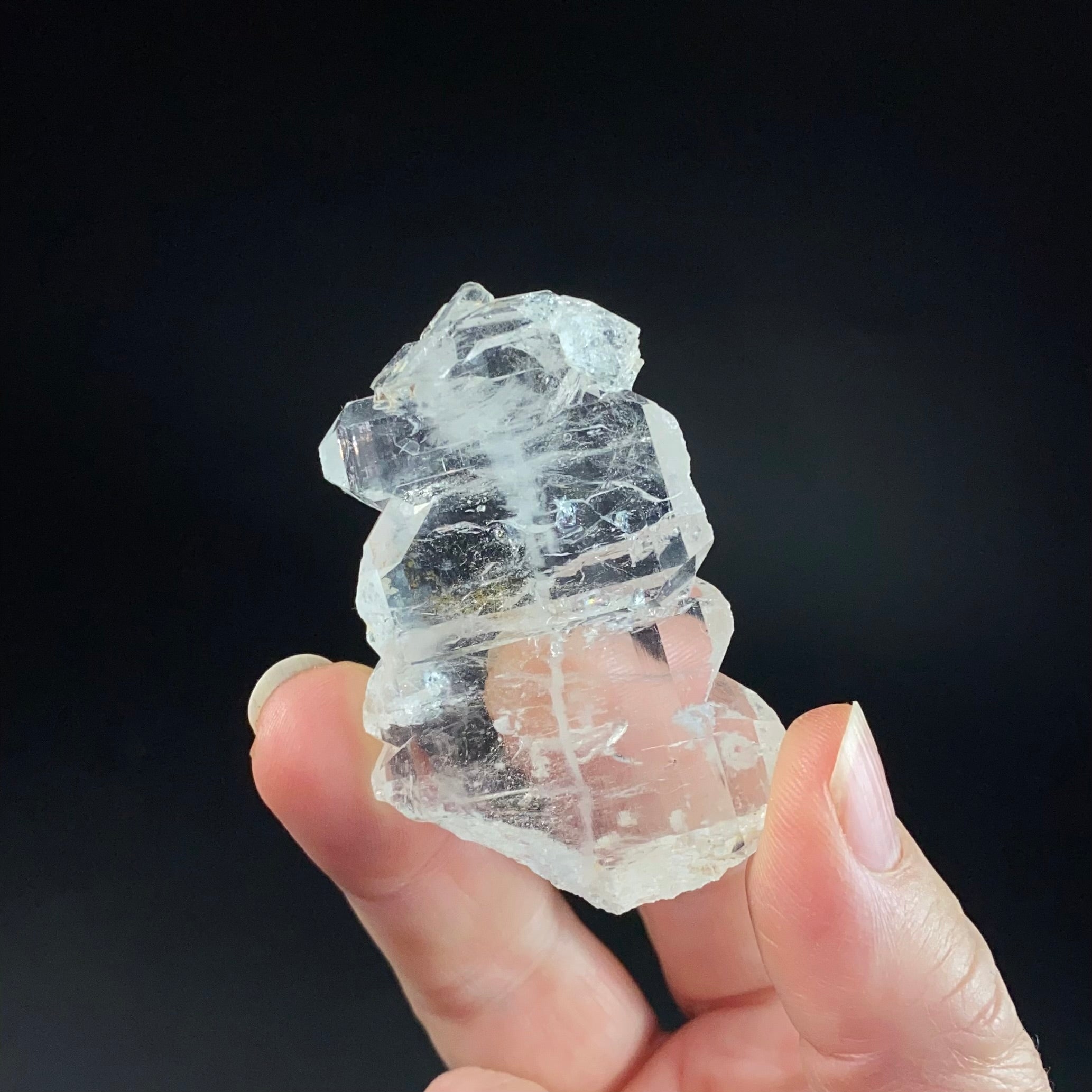 Tabular Faden Quartz Crystal Cluster