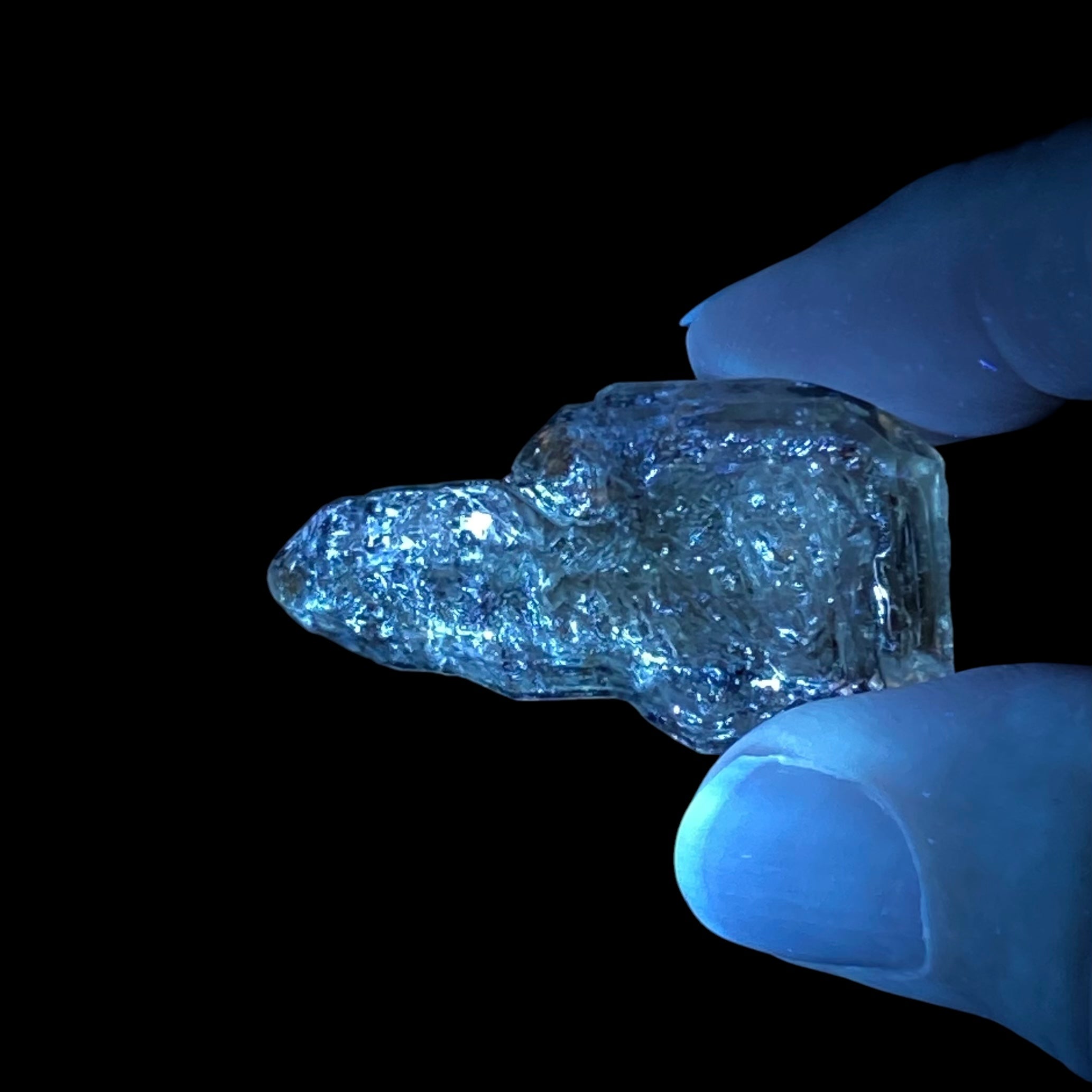 Large Key Shaped Petroleum Quartz Crystal with Fluorescence, Balochistan, Pakistan