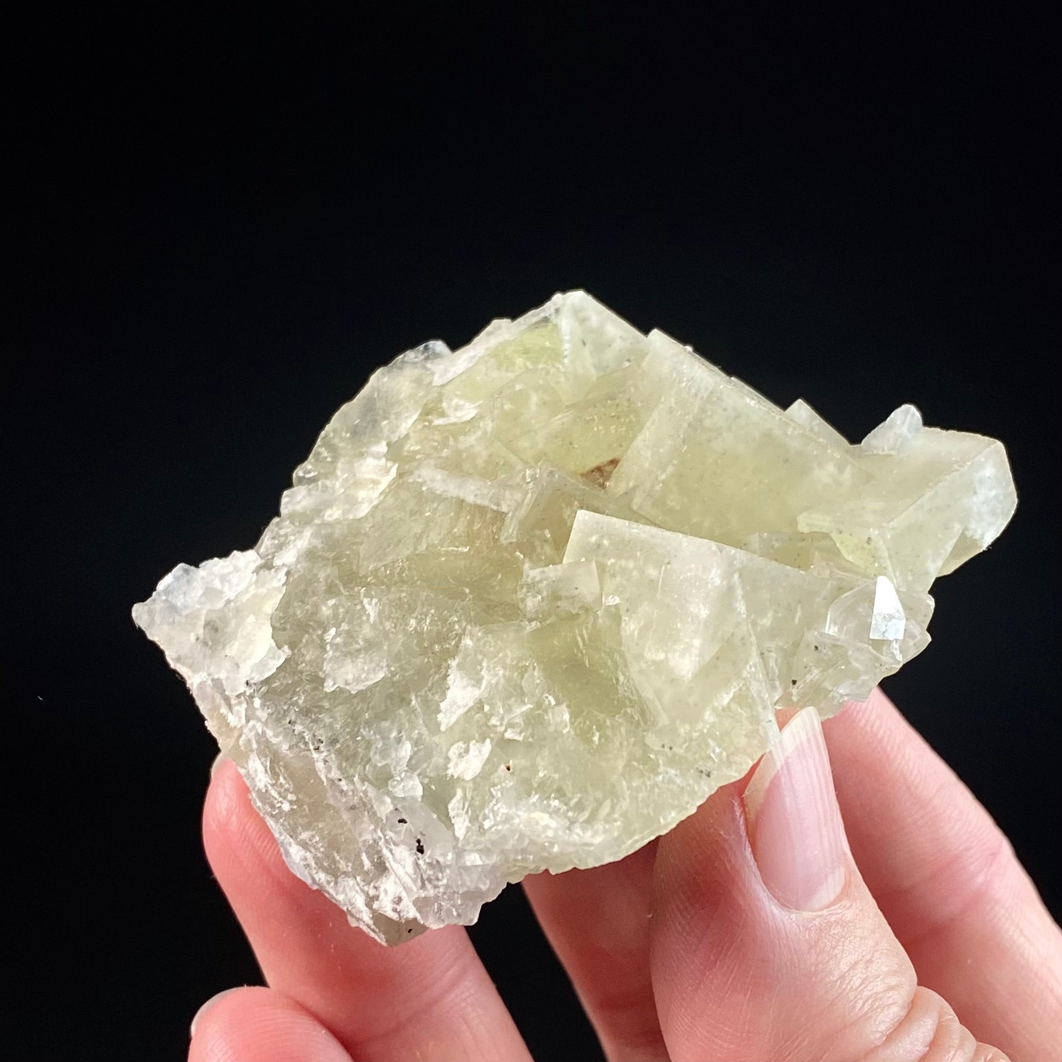 Pale Green Cubic Fluorite, El Hammam Mine