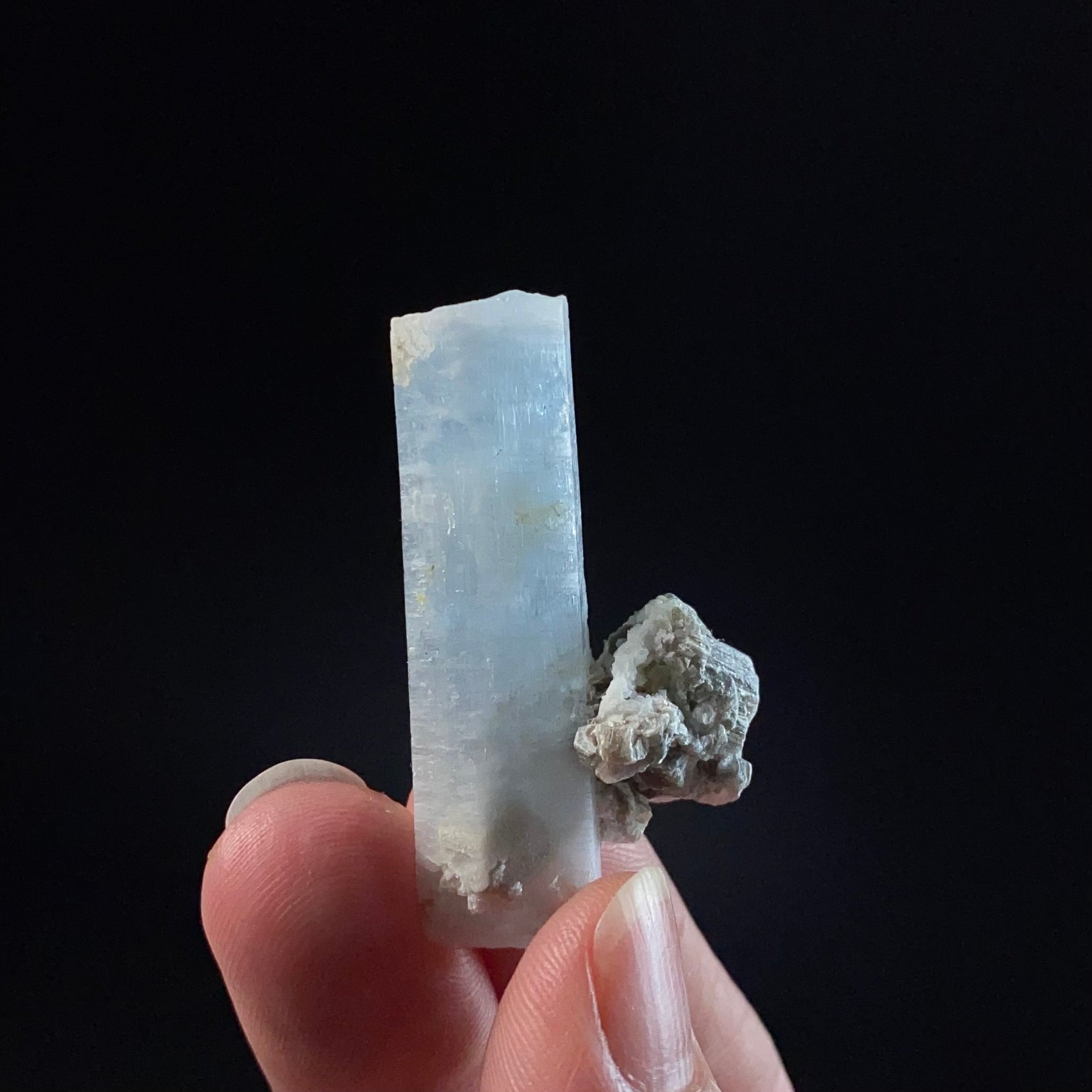 Aquamarine Crystal with Muscovite Mica