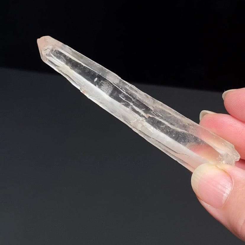 Laser Quartz Crystal with Diamond Shaped Window from Minas Gerais, Brazil