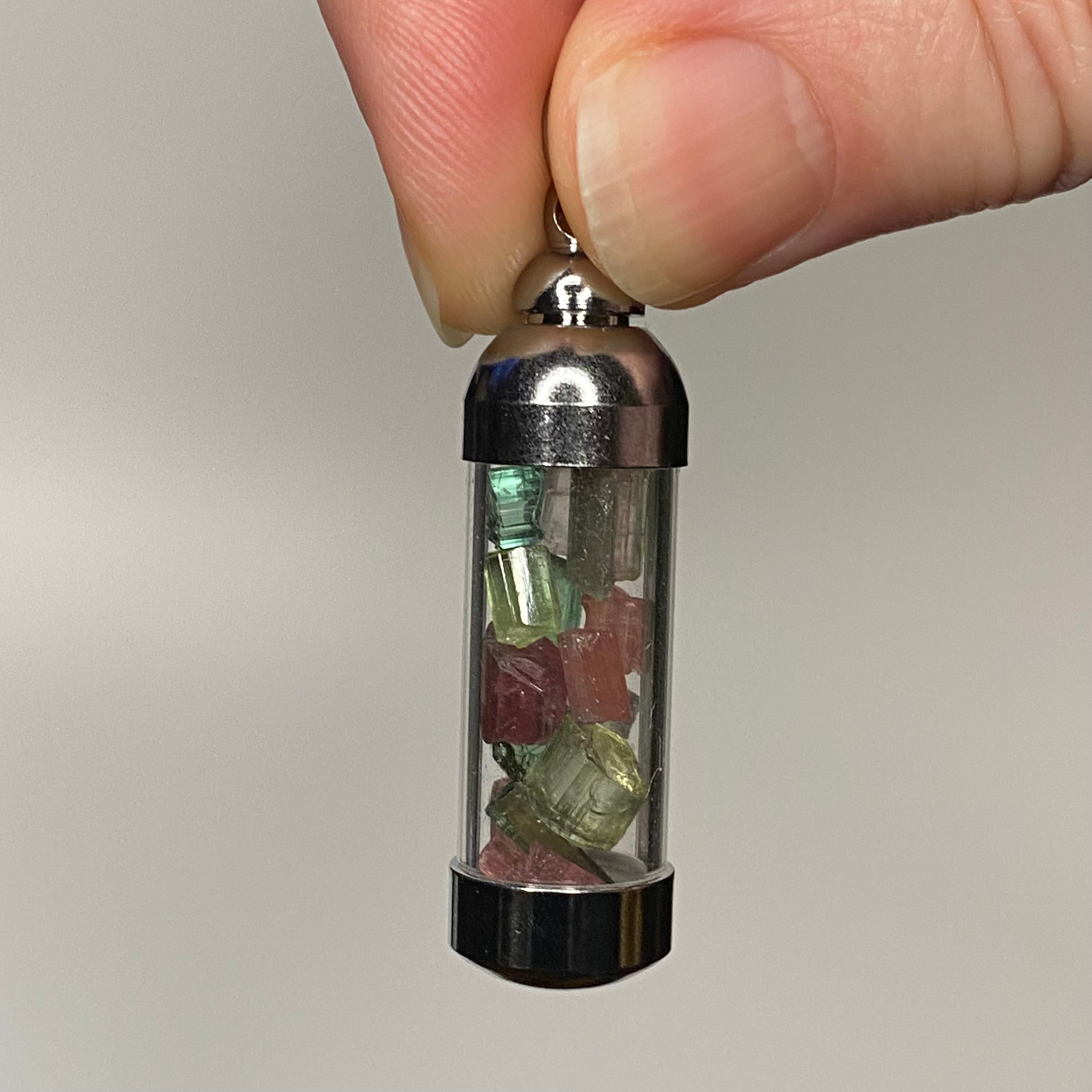 High Grade Tourmaline Filled Pendant Necklace